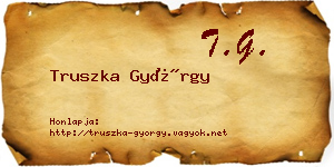 Truszka György névjegykártya